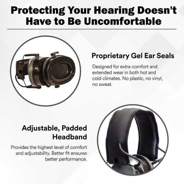 Pro Ears PESILVER Silver 22 Electronic Ear Hearing Protection Amplification Earmuffs Information